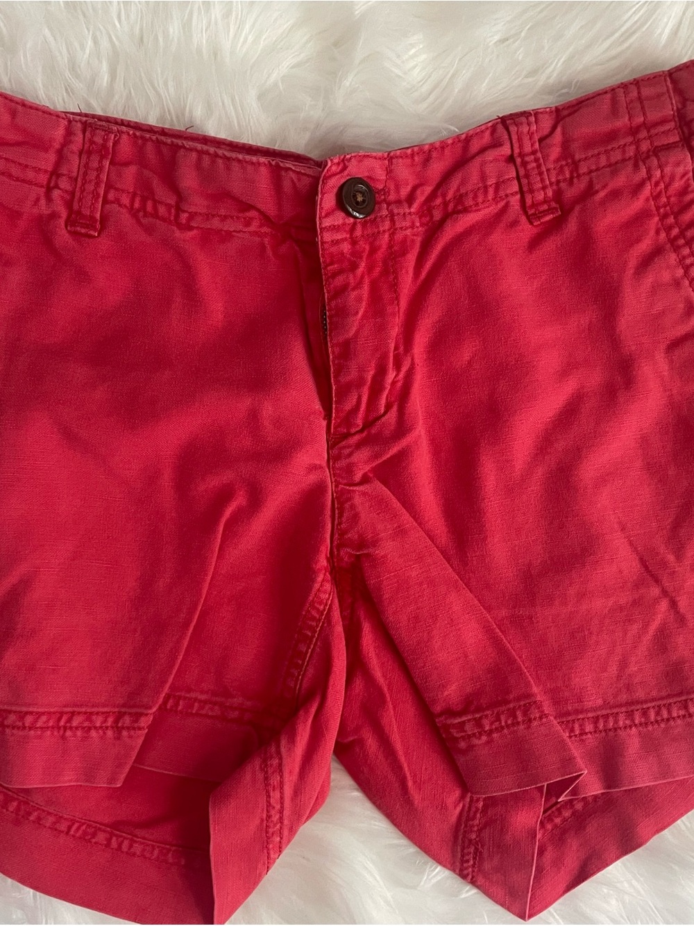 The North Face Men's Coral-Red Flat Front Shorts